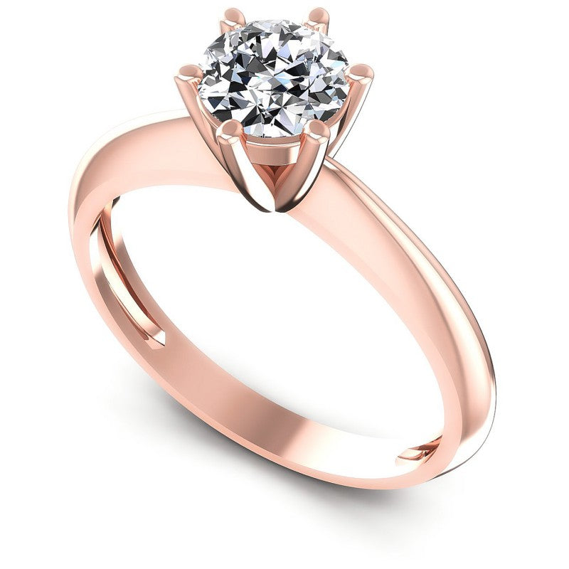 Round Diamonds 0.35CT Solitaire Ring in 18KT White Gold