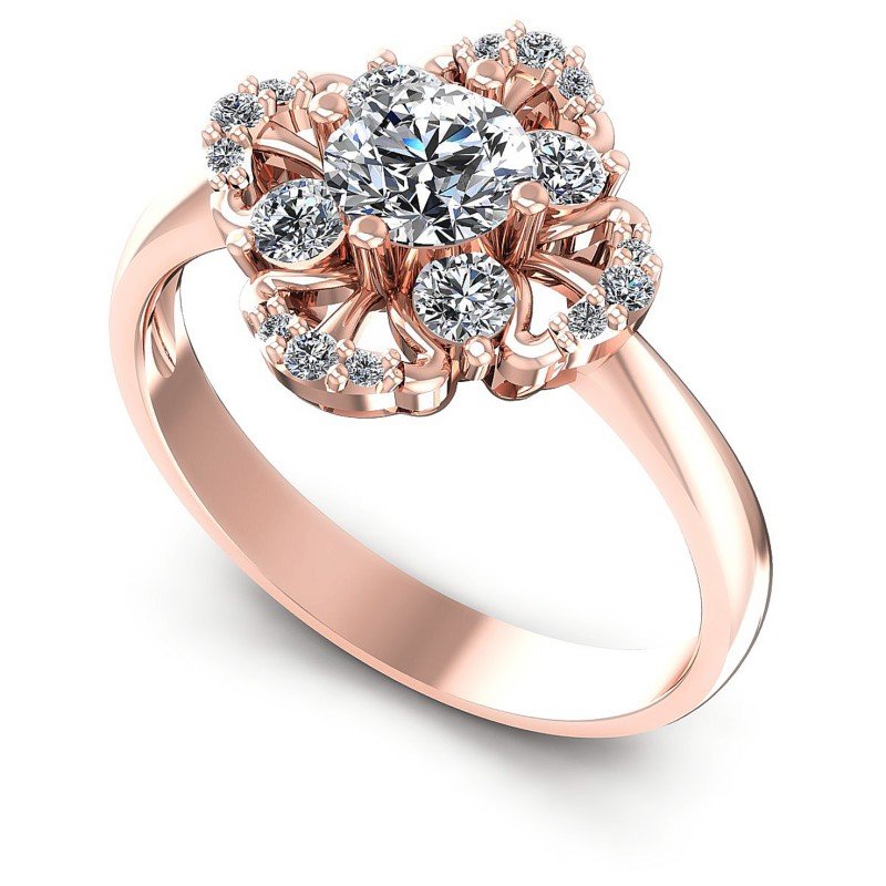 Round Diamonds 0.70CT Fashion Ring in 18KT White Gold