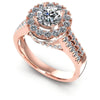 Round Diamonds 1.30CT Halo Ring in 18KT White Gold