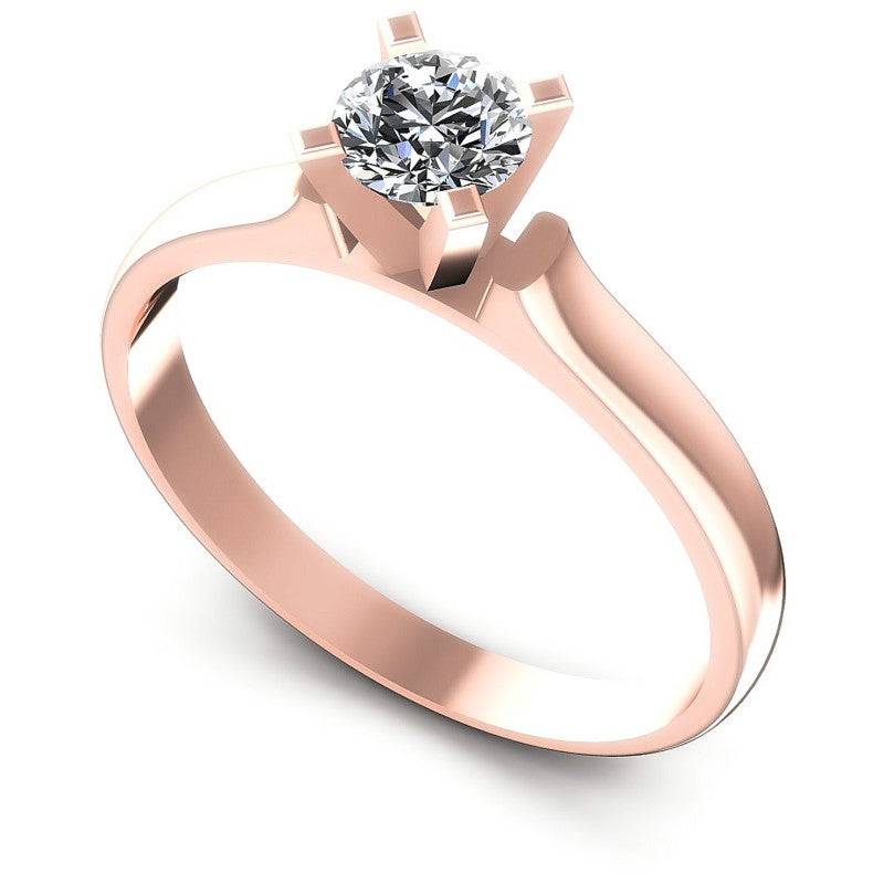 Round Diamonds 0.35CT Solitaire Ring in 18KT White Gold