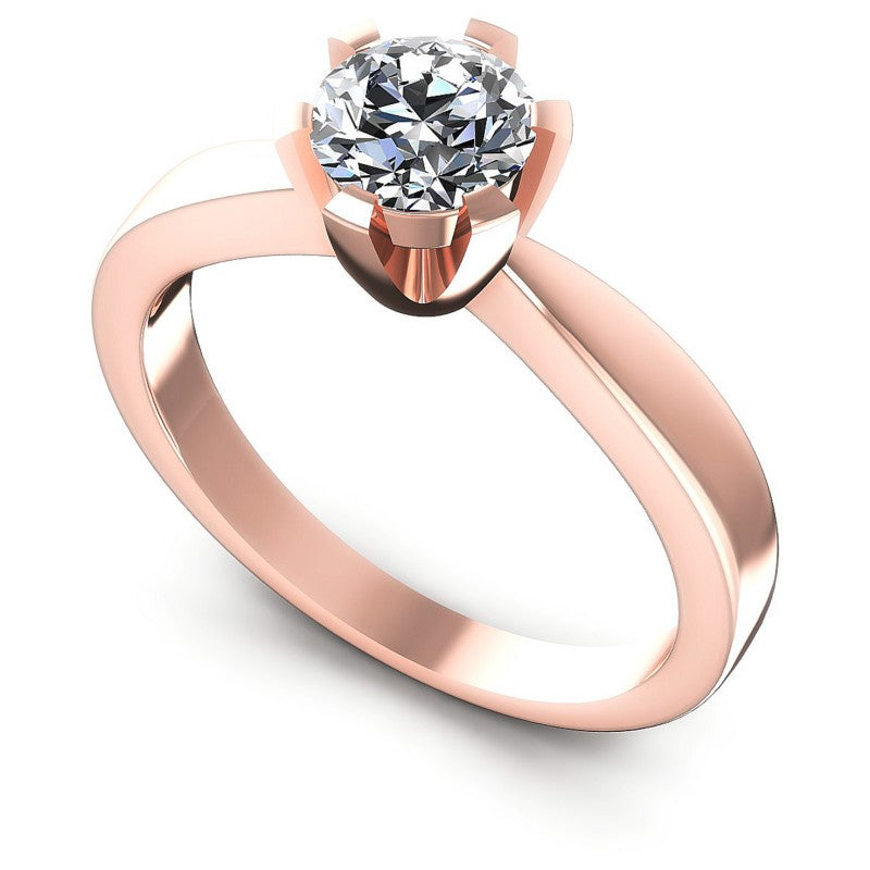 Round Diamonds 0.35CT Solitaire Ring in 18KT White Gold