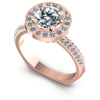Round Diamonds 0.95CT Halo Ring in 18KT White Gold