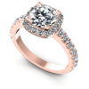 Round Diamonds 1.25CT Halo Ring in 18KT White Gold