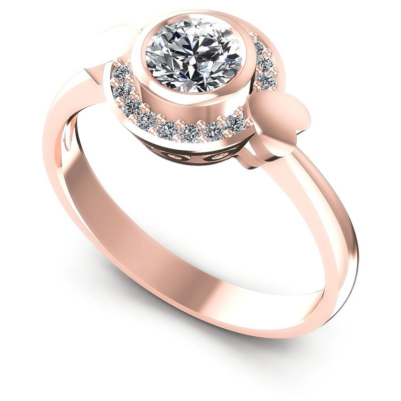 Round Diamonds 0.45CT Halo Ring in 18KT White Gold