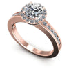 Round Diamonds 0.75CT Halo Ring in 18KT White Gold