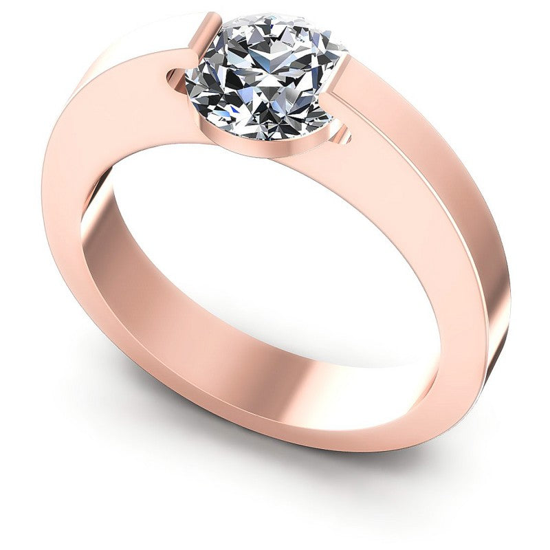 Round Diamonds 0.35CT Solitaire Ring in 18KT White Gold