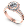 Round Diamonds 0.80CT Halo Ring in 18KT White Gold