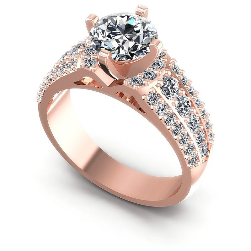 Round Diamonds 1.20CT Engagement Ring in 18KT White Gold