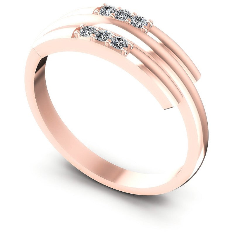 Round Diamonds 0.15CT Diamonds Wedding Band in 18KT White Gold