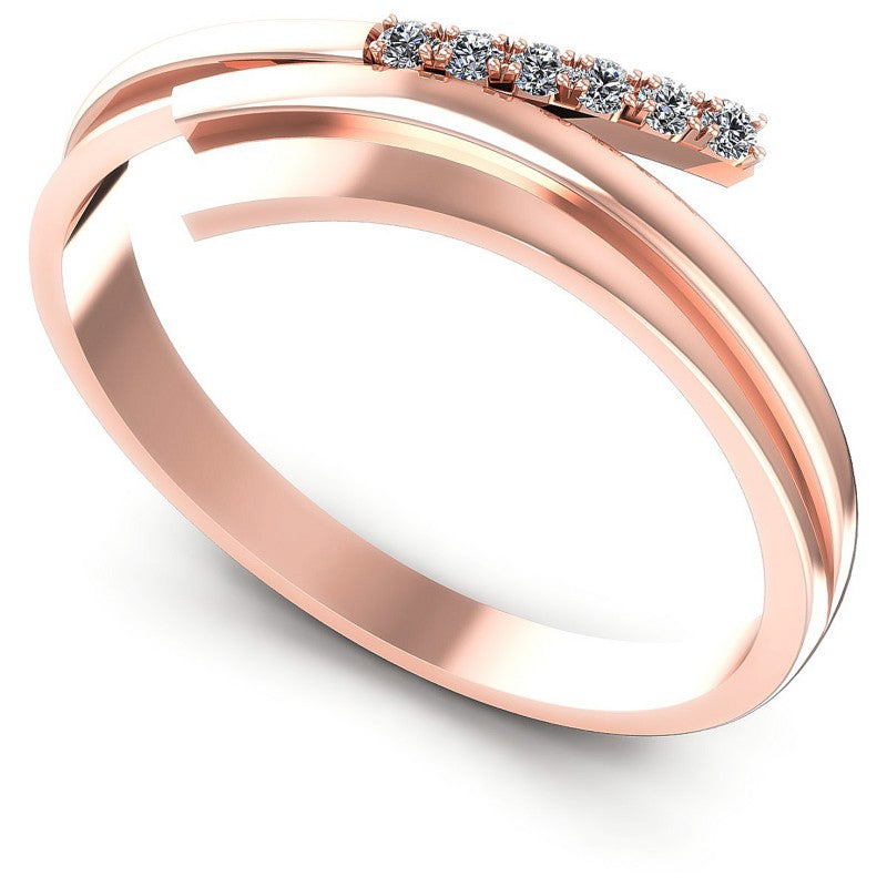 Round Diamonds 0.10CT Diamonds Wedding Band in 18KT White Gold