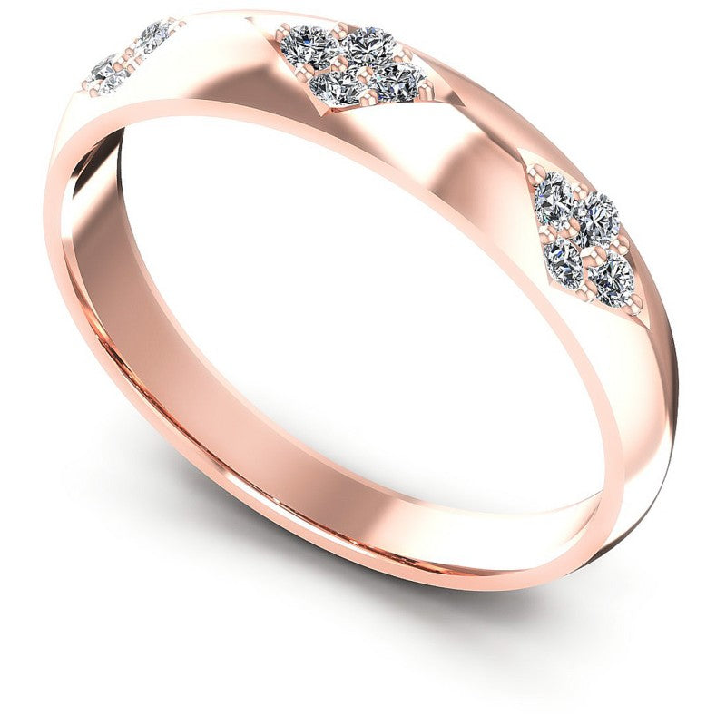 Round Diamonds 0.25CT Diamonds Wedding Band in 18KT White Gold