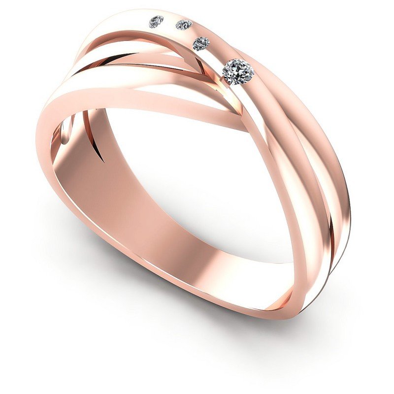 Round Diamonds 0.10CT Diamonds Wedding Band in 18KT White Gold