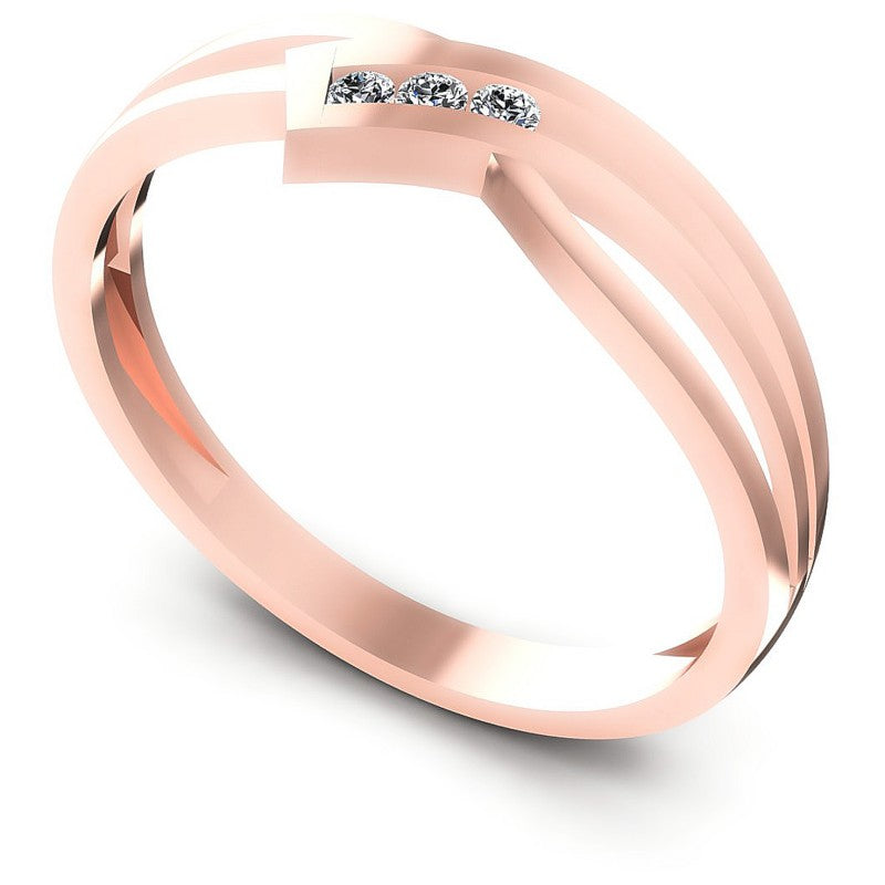 Round Diamonds 0.05CT Diamonds Wedding Band in 18KT White Gold