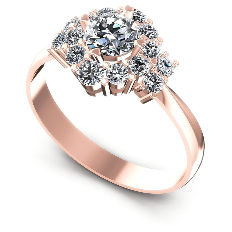 Round Diamonds 0.90CT Halo Ring in 18KT White Gold
