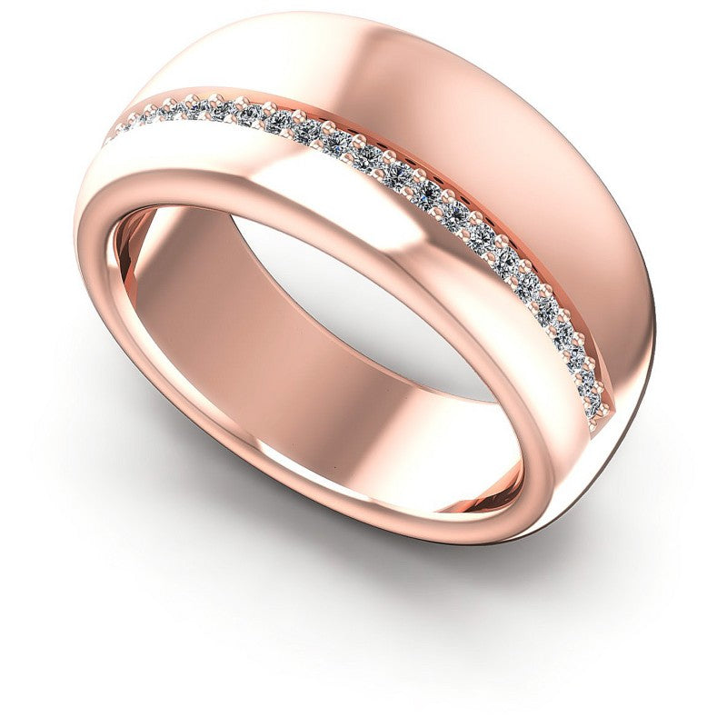 Round Diamonds 0.25CT Diamonds Wedding Band in 18KT White Gold