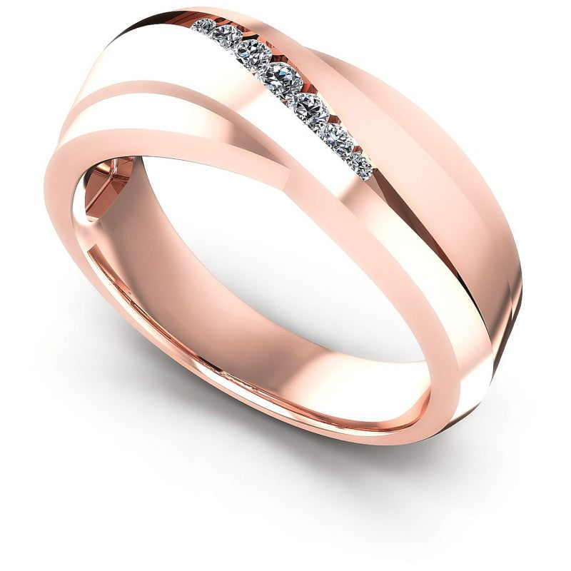 Round Diamonds 0.20CT Diamonds Wedding Band in 18KT White Gold