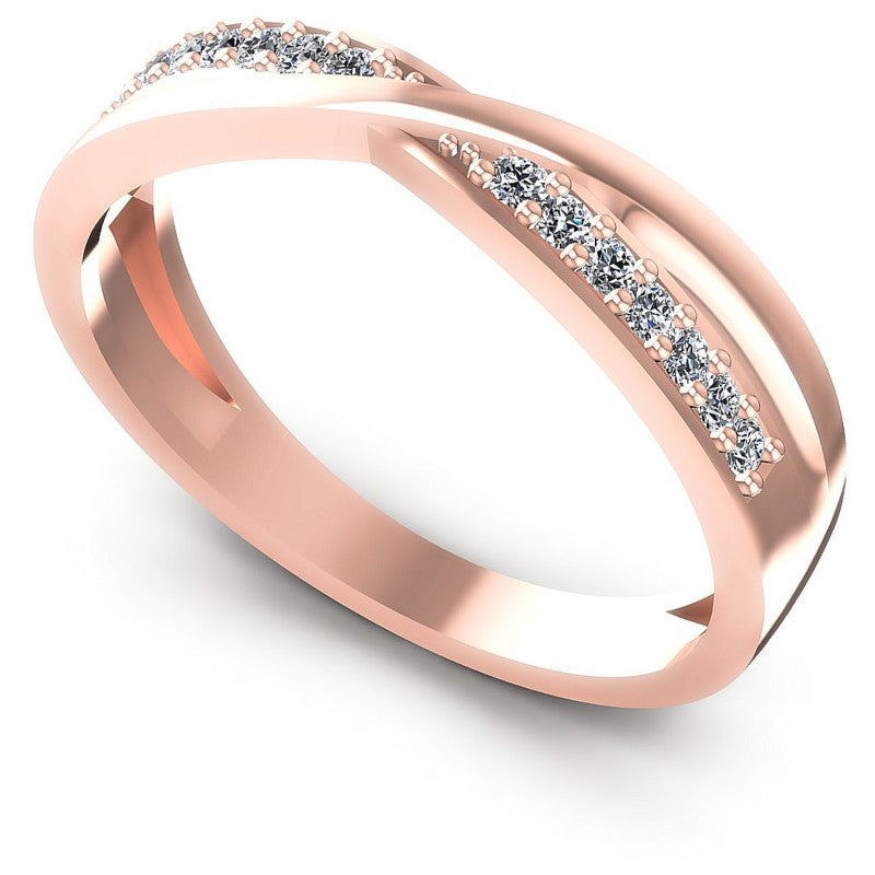 Round Diamonds 0.15CT Diamonds Wedding Band in 18KT White Gold