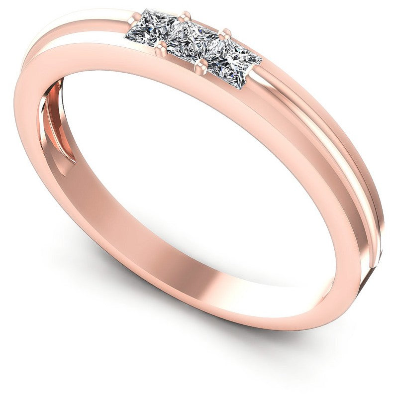 Princess Diamonds 0.15CT Diamonds Wedding Band in 18KT White Gold