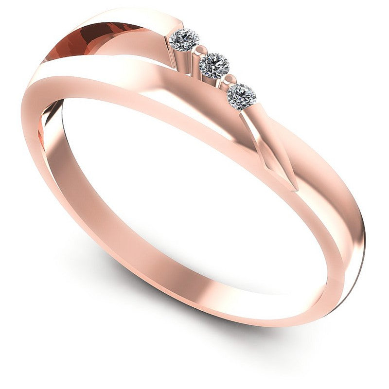 Round Diamonds 0.05CT Diamonds Wedding Band in 18KT White Gold