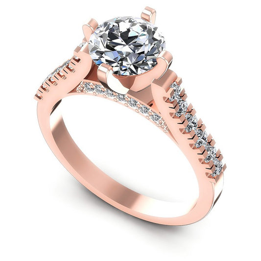 Round Diamonds 0.75CT Engagement Ring in 18KT White Gold