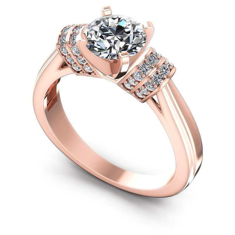 Round Diamonds 0.65CT Engagement Ring in 18KT White Gold