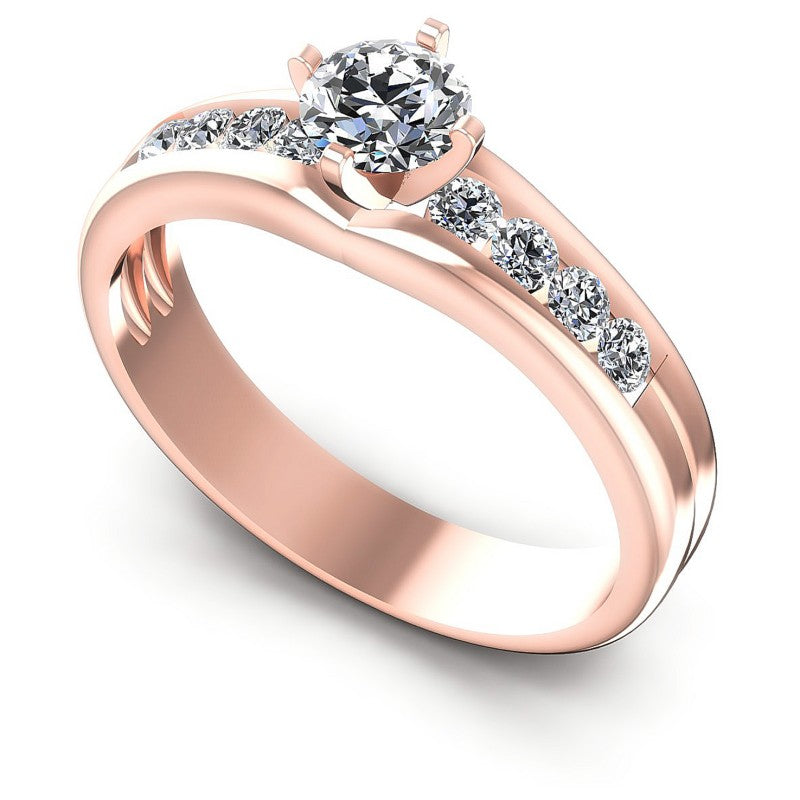 Round Diamonds 0.60CT Engagement Ring in 18KT White Gold