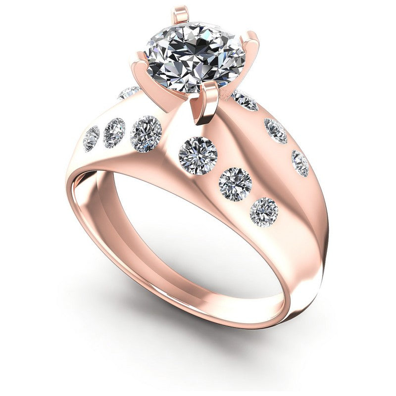 Round Diamonds 0.95CT Engagement Ring in 18KT White Gold