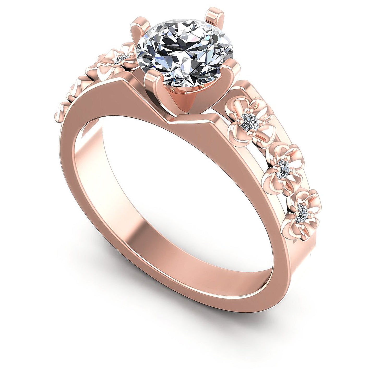 0.45CT Round  Cut Diamonds Engagement Rings