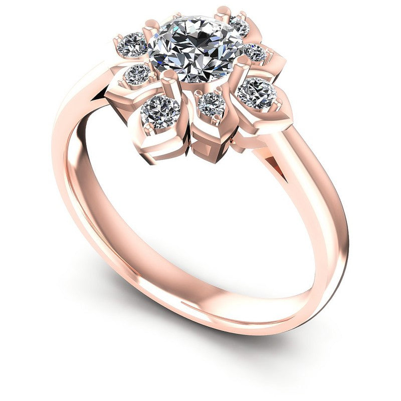 Round Diamonds 0.60CT Engagement Ring in 18KT White Gold