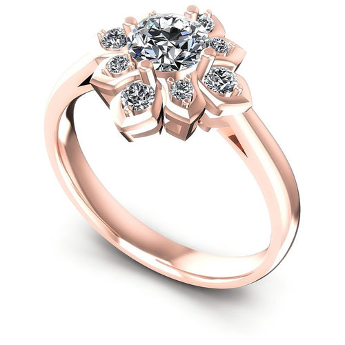 Round Diamonds 0.60CT Engagement Ring in 18KT White Gold