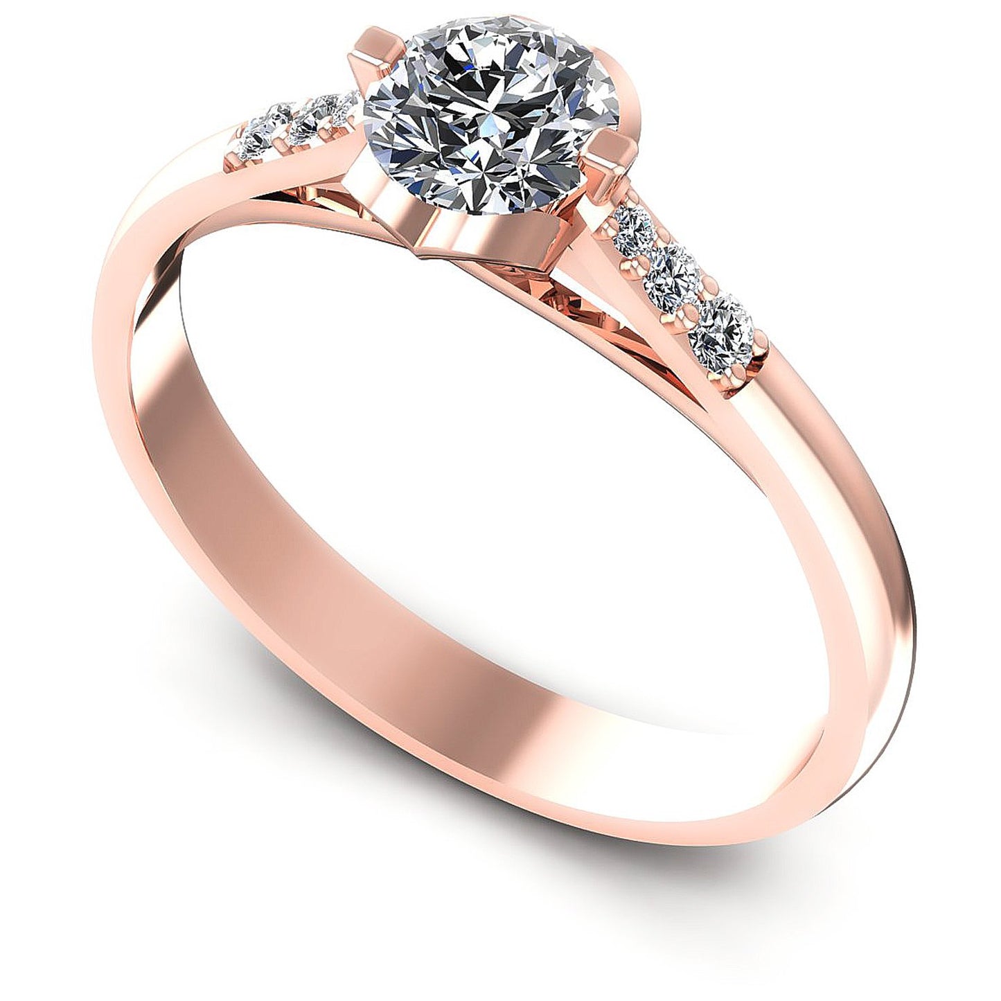0.50CT Round  Cut Diamonds Engagement Rings