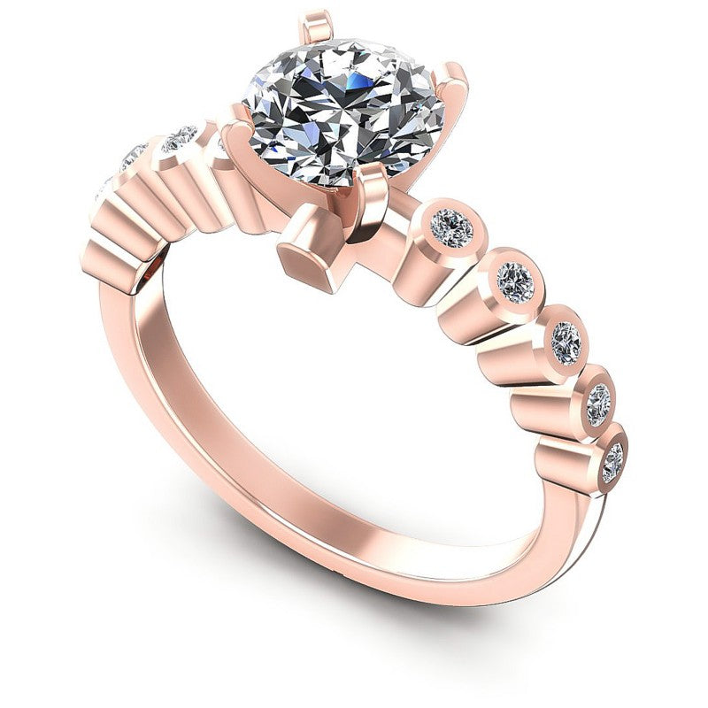 Round Diamonds 0.50CT Engagement Ring in 18KT White Gold