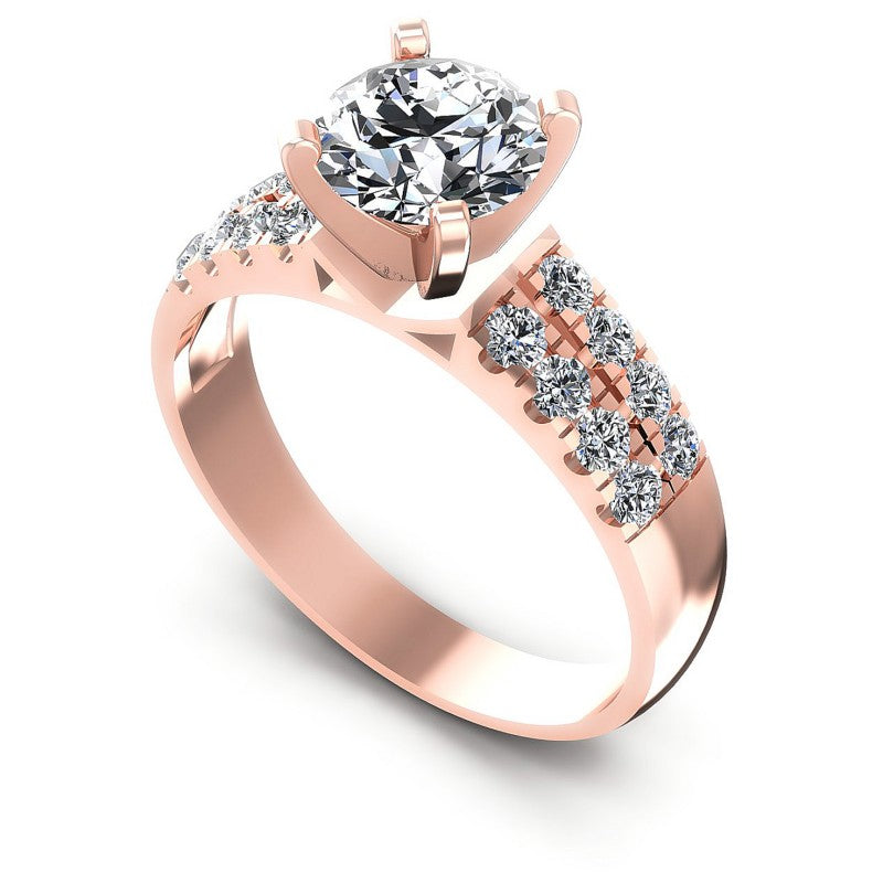 Round Diamonds 0.75CT Engagement Ring in 18KT White Gold