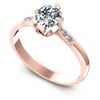 Round and Oval Diamonds 0.50CT Engagement Ring in 18KT White Gold