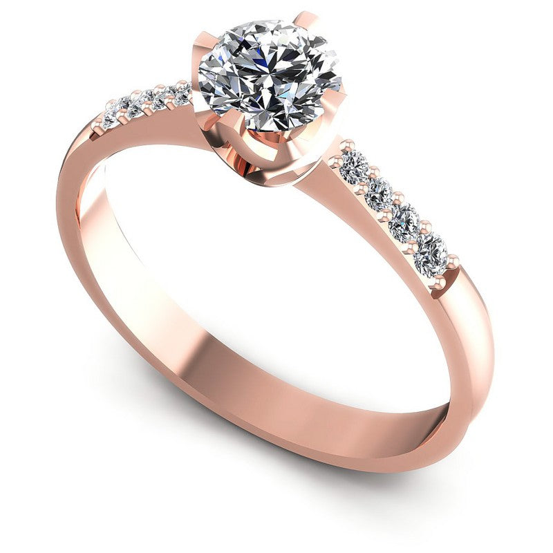 Round Diamonds 0.50CT Engagement Ring in 18KT White Gold