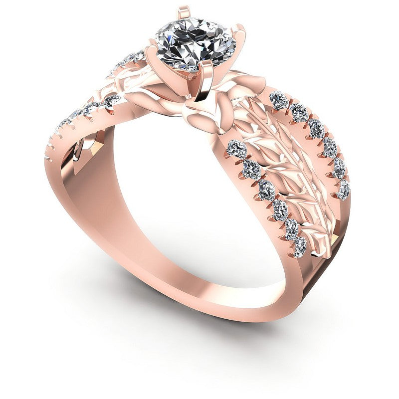 Round Diamonds 0.65CT Engagement Ring in 18KT White Gold