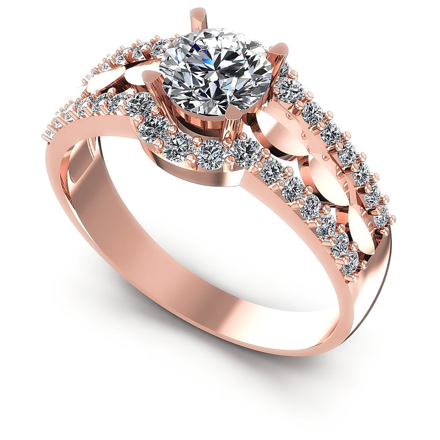 0.80CT Round  Cut Diamonds Engagement Rings