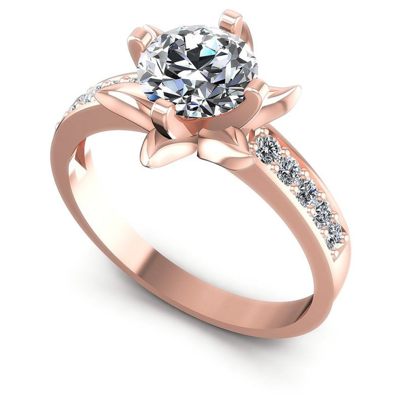 Round Diamonds 0.60CT Engagement Ring in 18KT White Gold
