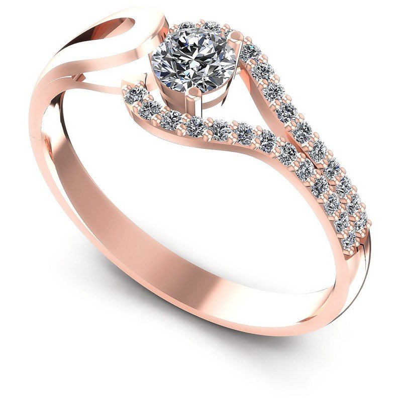 Round Diamonds 0.45CT Fashion Ring in 18KT White Gold