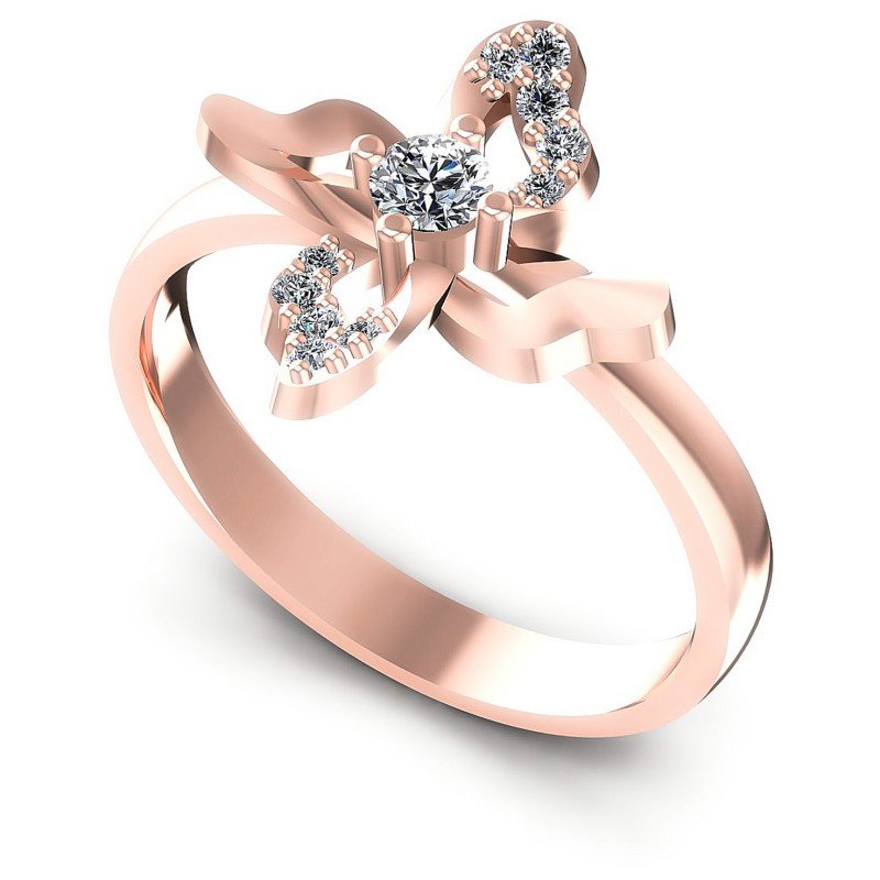 Round Diamonds 0.30CT Fashion Ring in 18KT White Gold