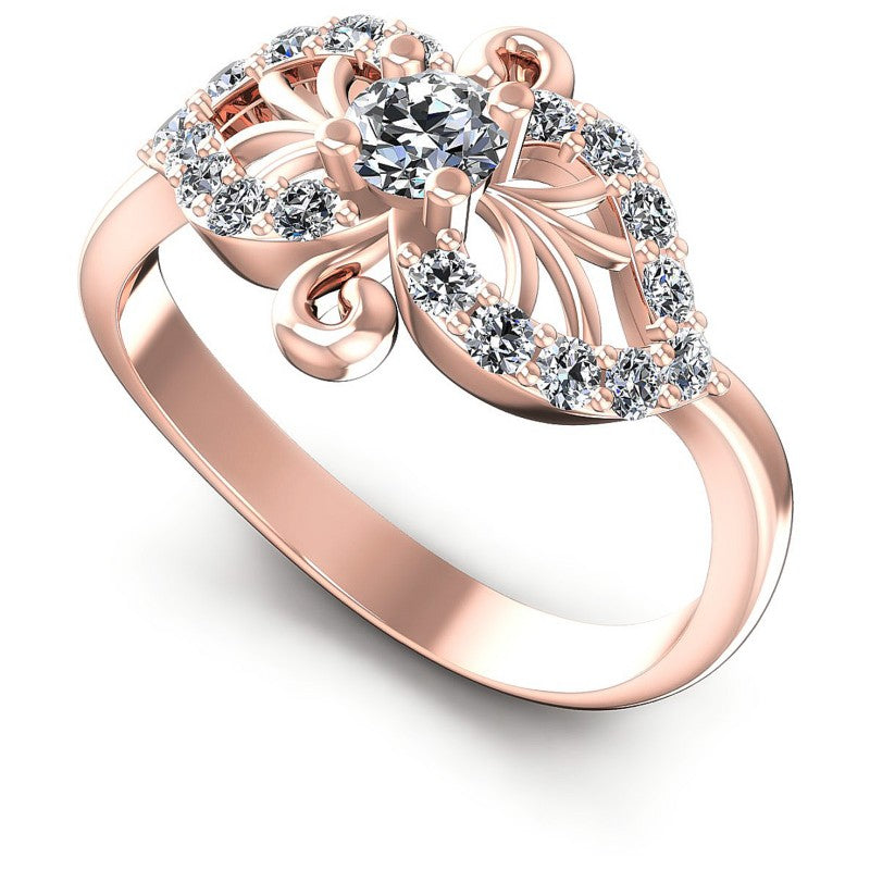 Round Diamonds 0.60CT Fashion Ring in 18KT White Gold