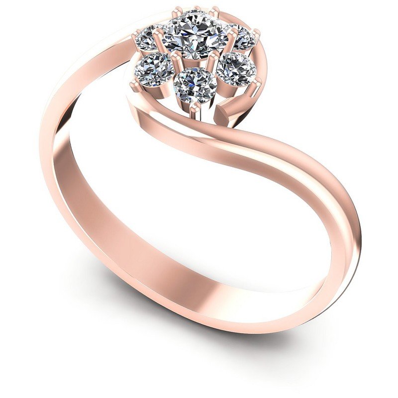 Round Diamonds 0.45CT Fashion Ring in 18KT White Gold