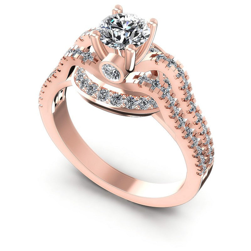 Round Diamonds 1.00CT Engagement Ring in 18KT White Gold