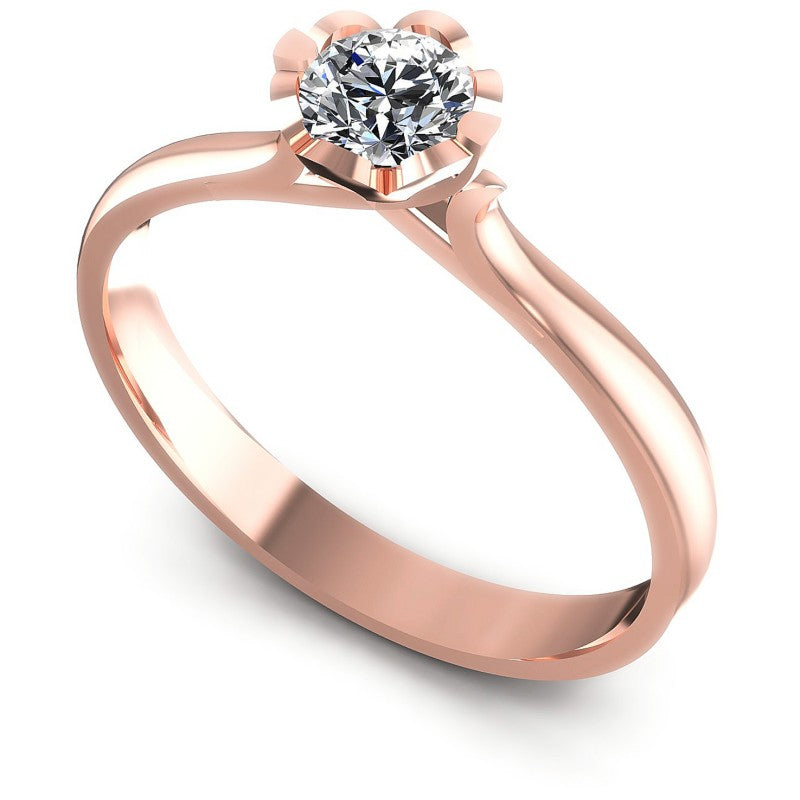 Round Diamonds 0.35CT Solitaire Ring in 18KT White Gold