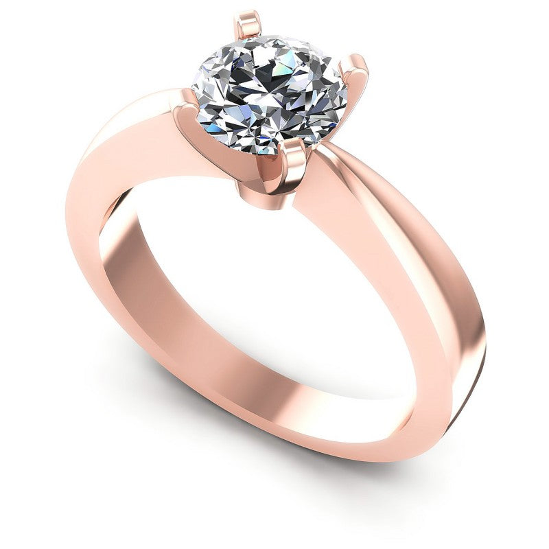 Round Diamonds 0.35CT Solitaire Ring in 18KT White Gold