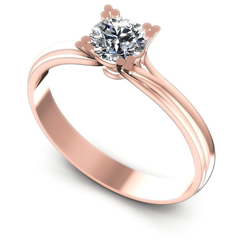 Round Diamonds 0.35CT Solitaire Ring in 18KT White Gold