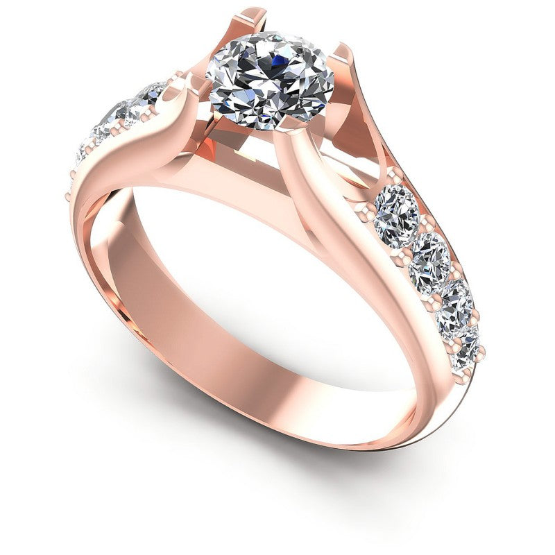 Round Diamonds 0.90CT Engagement Ring in 18KT White Gold