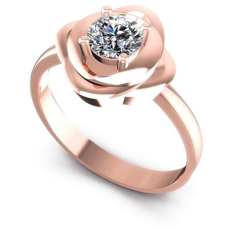 Round Diamonds 0.35CT Solitaire Ring in 18KT White Gold