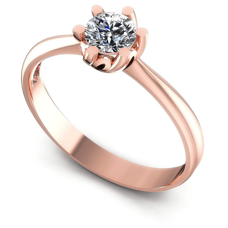 Round Diamonds 0.35CT Solitaire Ring in 18KT White Gold
