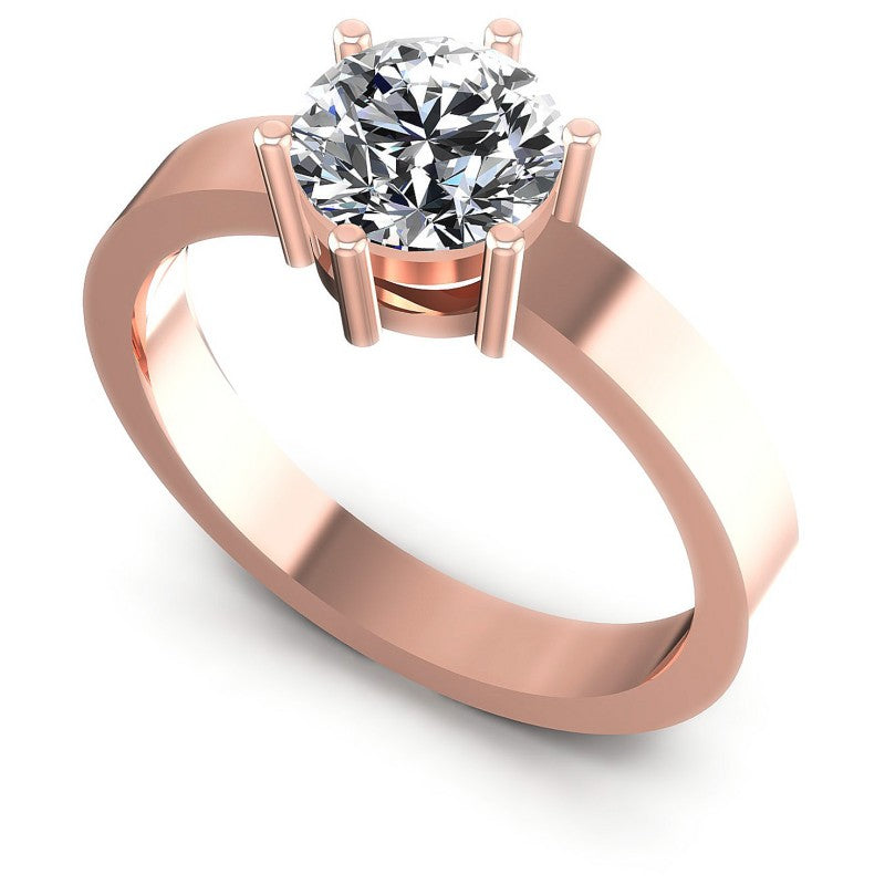 Round Diamonds 0.35CT Solitaire Ring in 18KT White Gold